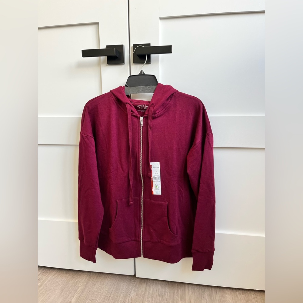 Maroon Zip-Up Hoodie